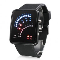 Reloj Pulsera de 29 LED en Silicona (Negro)